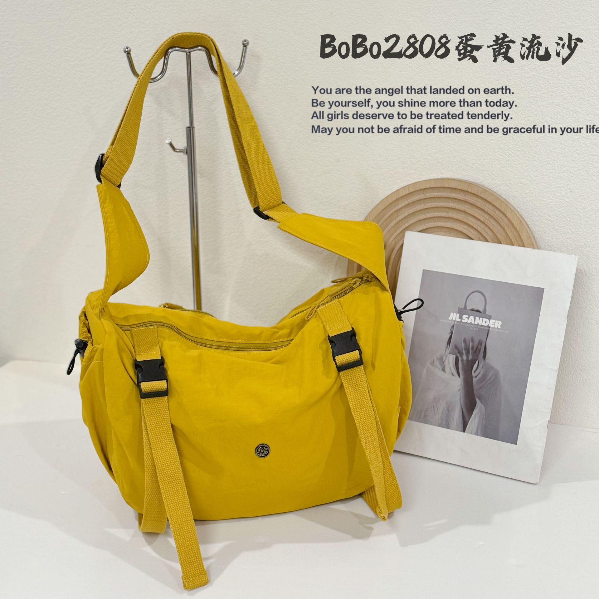 博卜BoBo布包2024秋冬新款大容量斜挎包女防泼水单肩包日韩风背包
