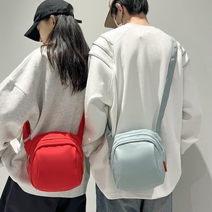 轻便尼龙布胸包2025流行新款潮范贝壳包帆布百搭休闲单肩斜挎包女