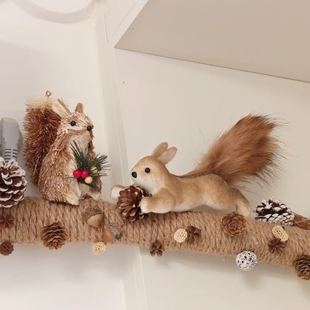 森系小动物空调管装 饰遮丑神器下水管美化包水管燃气管遮挡松果萌