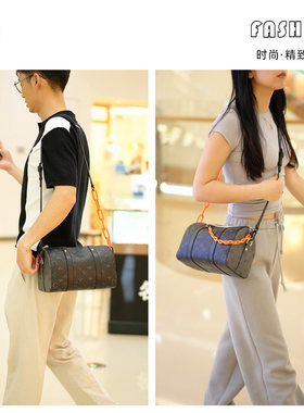 JIC适用lv keepall25肩带配件黑武士橙色压克力炼条包包挂饰公仔