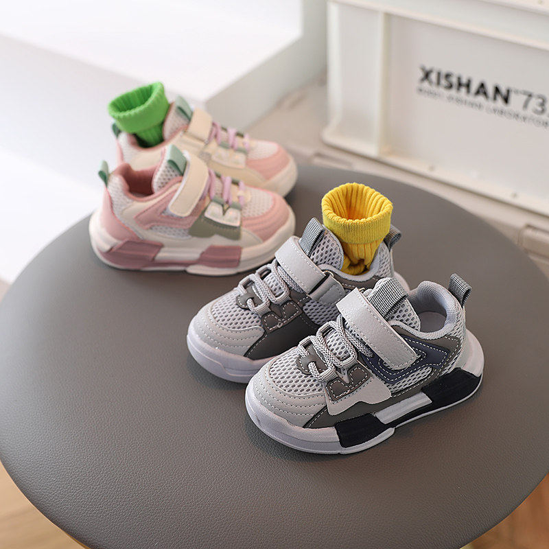 JIC春秋新款男孩网眼鞋软底运动鞋儿童底鞋1-3-5岁6岁女孩宝宝休