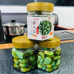慧明园腊八蒜绿蒜山东糖醋新蒜腌制泡菜糖蒜头醋泡大蒜瓶装即食