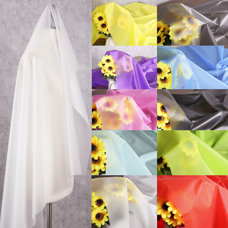 磨砂tpu半透明雾面料防水防污防油桌布风雨衣纯色服装手工diy布料