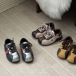 XSHX胖头赛车鞋｜男女童秋冬加绒魔术贴防滑橡胶底机能薄底稳跟