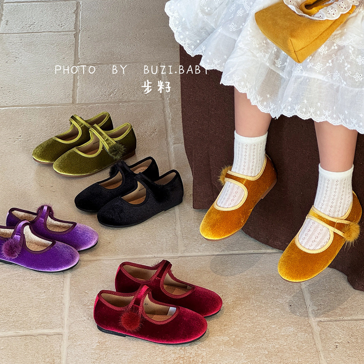 春秋款过年丝绒童鞋小童儿童单鞋女童公主鞋浅口软底宝宝鞋子,童鞋/婴儿鞋/亲子鞋,皮鞋,淘宝优惠券,粉丝福利购,淘宝优惠卷