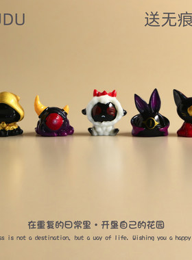 暗黑风万圣节恶魔喵工位