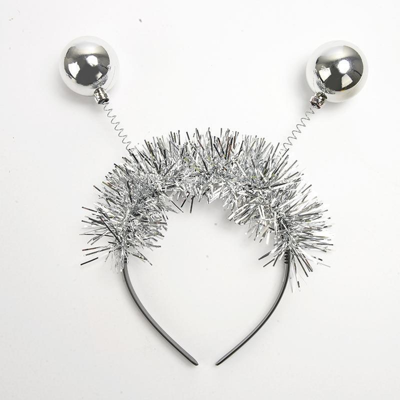 创意双灯泡亮丝发箍圣诞节日舞台表演头箍派对个性装饰品发饰