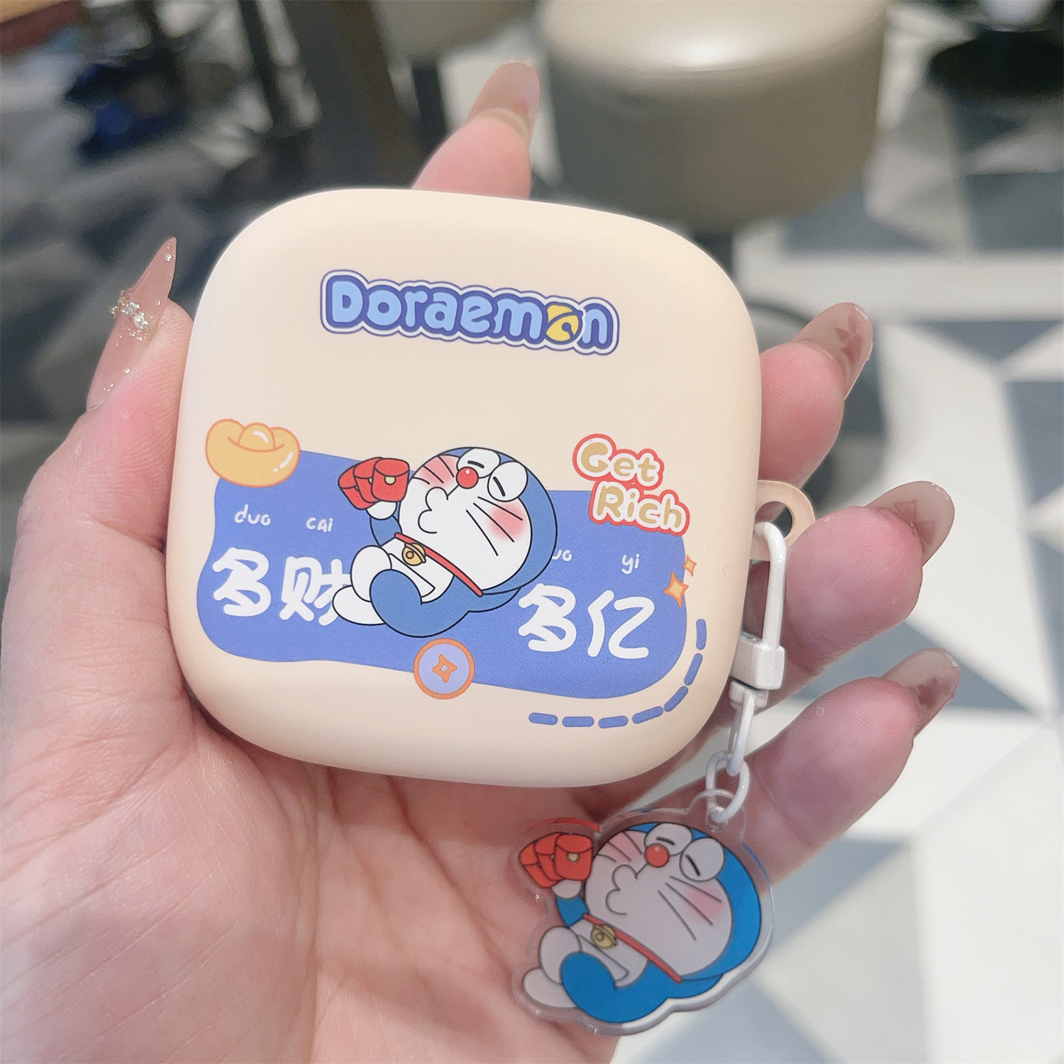 卡通可爱叮当猫适用华为FreeArc保护套哆啦A梦新款耳挂式无线耳机free arc耳机壳盒机器猫磨砂防摔软壳情侣男