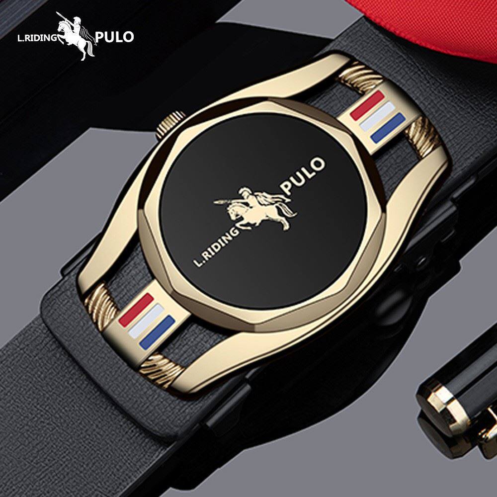 保罗2025新款皮带男款高档自动扣内穿腰带中青年时尚百搭休闲裤带