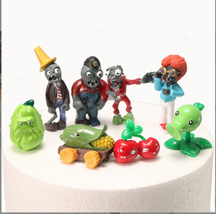 蛋糕装饰植物大战僵尸窝瓜樱桃炸弹舞王僵尸玩偶生日蛋糕摆件