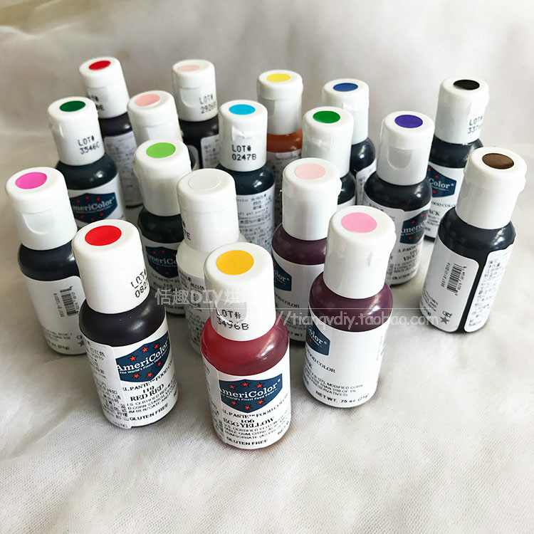美国进口Americolor 食用色膏翻糖奶油马卡龙色素 多色 21g