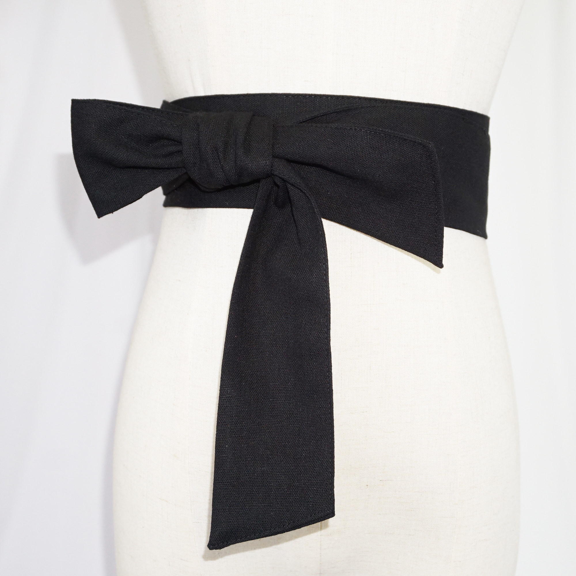 多种颜色纯色棉麻百搭连衣裙复古腰带儿童汉服成人通用束腰绑