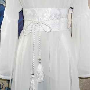 文艺清新莲花提花腰带古风汉服腰封国风青年腰饰汉风百搭cos谢怜