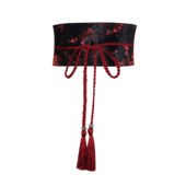 薄款 梅花仿真丝织锦缎布腰带女士系带宽腰封绑带束腰百搭配连衣裙