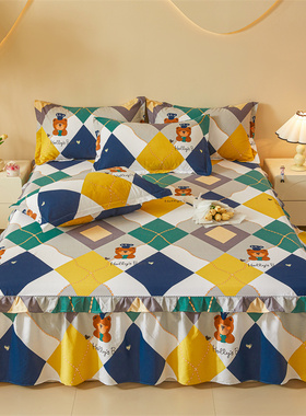 2025新款A类130x70全棉印花床裙韩版床裙