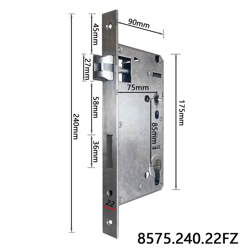 8575/7585锁体大葫芦孔庭院会议办公室加宽门边距特殊尺寸大门锁