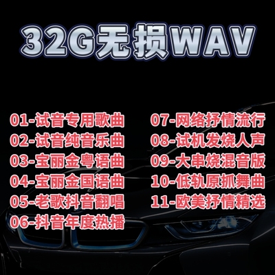 WAV无损发烧友高音质车载音质U盘