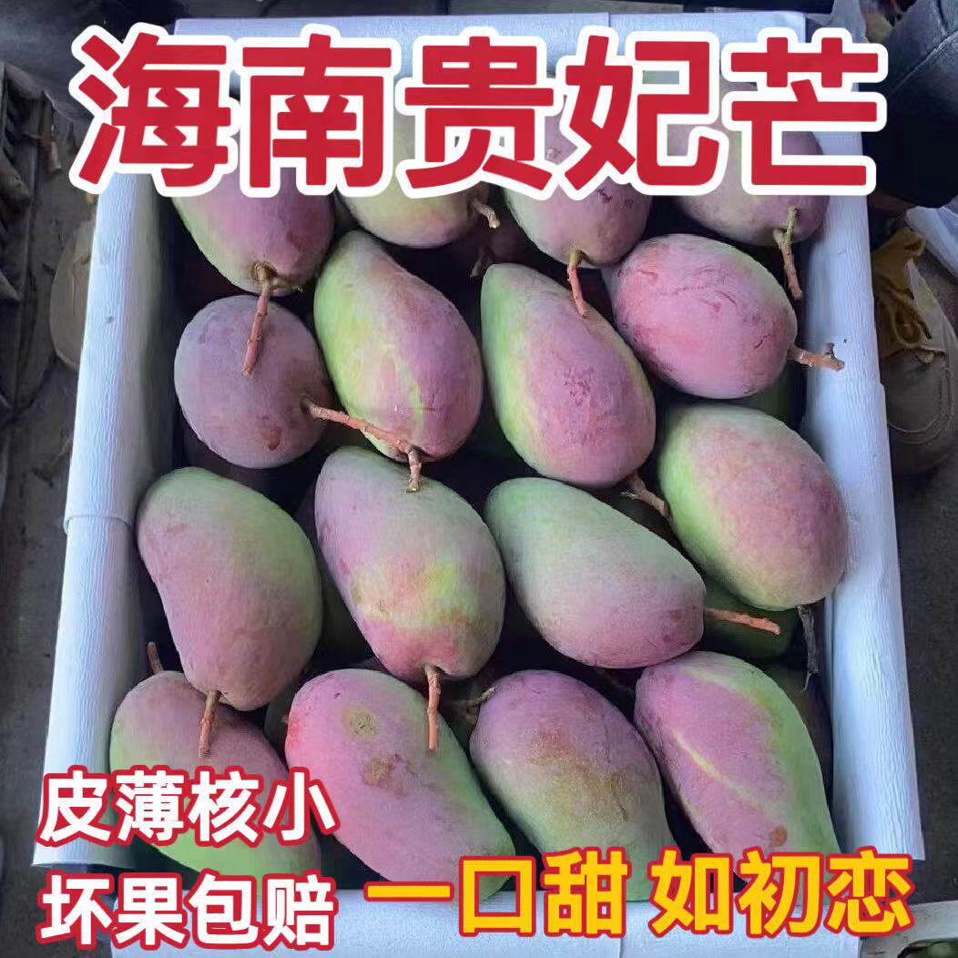 正宗海南贵妃芒树上熟当季新鲜热带水果整箱五斤包邮坏果包赔
