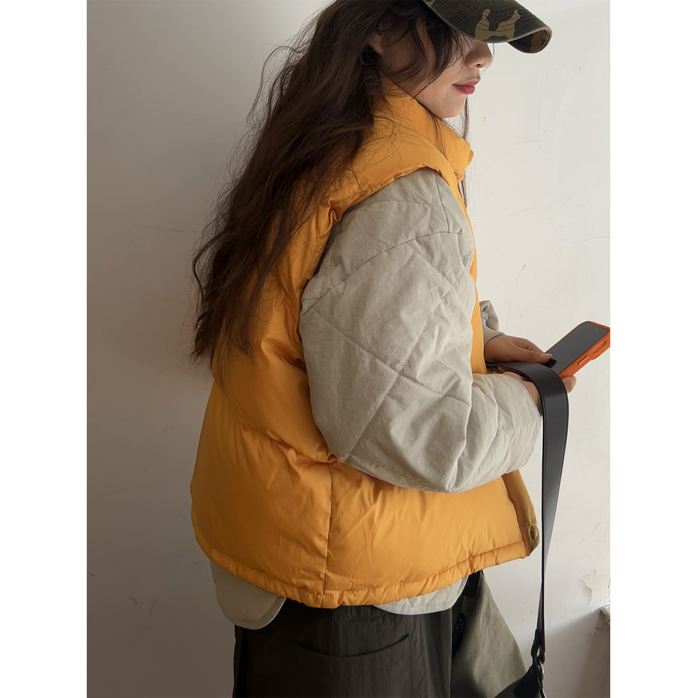 部分现货正品韩代东大门秋冬立领鸭绒羽绒背心马甲保暖马夹外套女