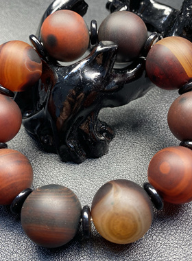 天然珠宝卡20mm宝石级真品梦幻戈壁玛瑙男士玉石手串可盘玩多样性