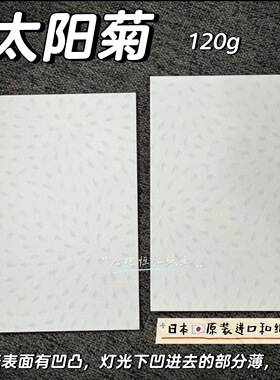 彩虹菊 日本 和纸 水印 凹凸花纹 白色特种艺术纸 手账 拼贴M5 A7