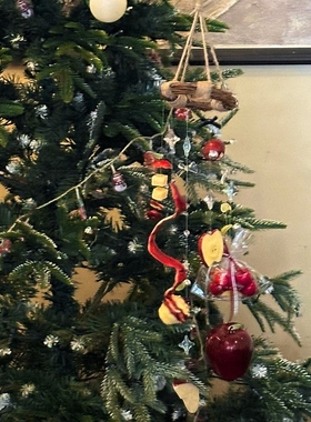 新年特辑装饰挂件苹果风铃客厅卧室装饰挂件diy材料包平安夜礼物