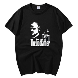 黑帮三部曲电影周边马龙白兰度阿尔帕西诺教父短袖T恤纯棉衣服夏