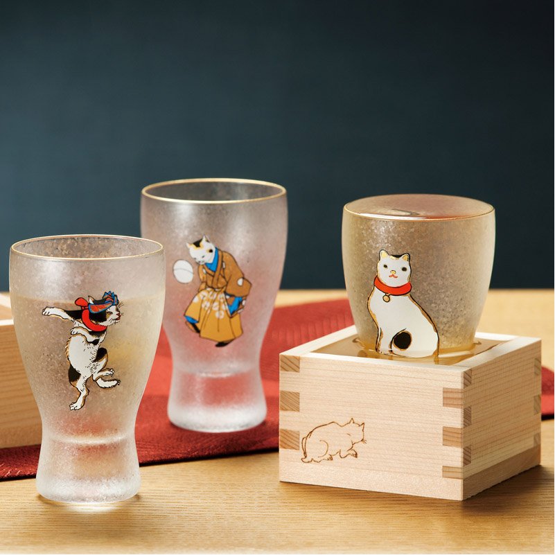 日本ADERIA浮世绘江户猫酒杯