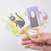 日本进口宫崎骏动漫千寻无脸男扇子魔女宅急便迷你纳凉小扇创意