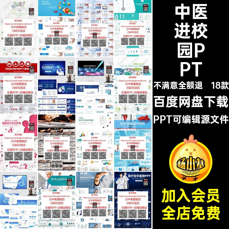 中医进校园PPTPPT可编辑源文件班会神奇的中医基础知识18款常用