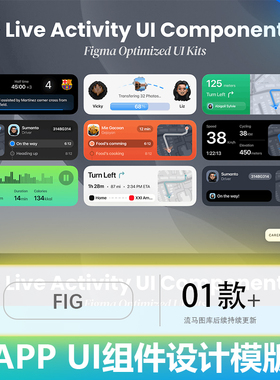 01款缩略图APP UI组件软件的激活素材多模版创意简约格式设计FIG