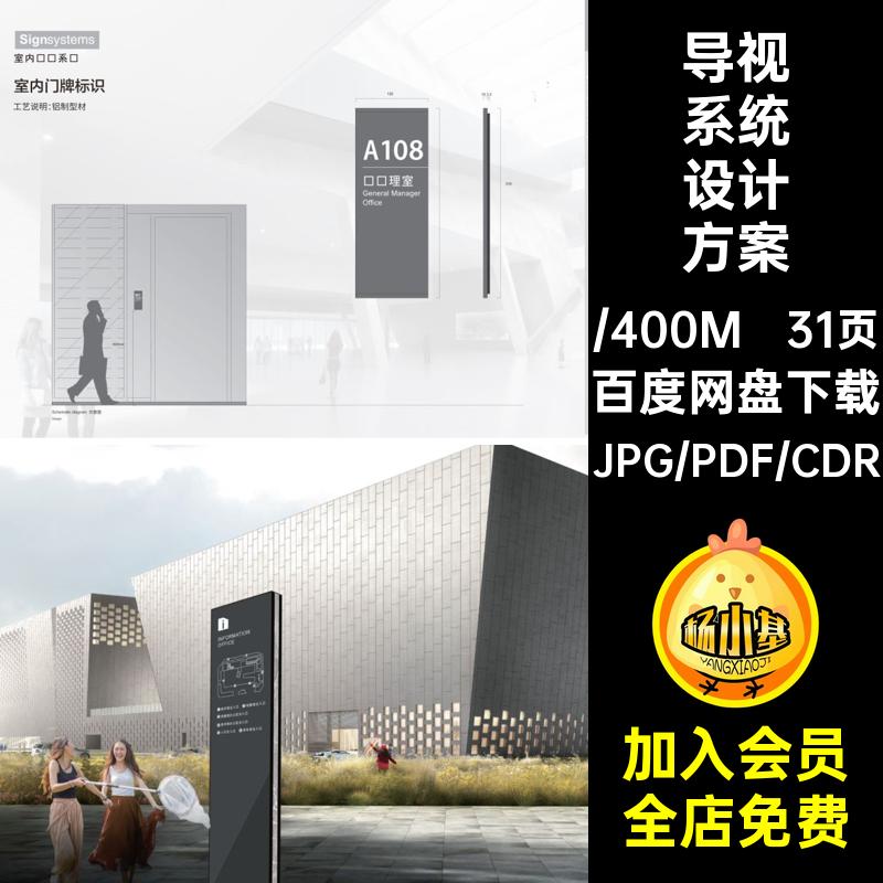 美术馆标识标志指示牌导视系统设计方案概念汇报矢量图素材库PDF