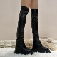 正拍 正码 鹦鹉梨推荐 增高13厘米过膝漫画腿靴子女士高端定制款