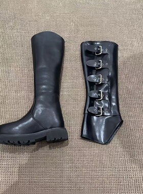 增高16CM-13CM长靴女士两穿可拆卸长筒原创定制女鞋经典黑咖色