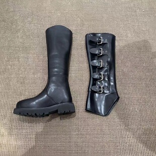 增高16CM-13CM长靴女士两穿可拆卸长筒原创定制女鞋经典黑咖色