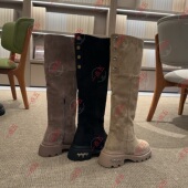 增高16CM 色 经典 14CM长筒靴女士原创定制冬款 女鞋
