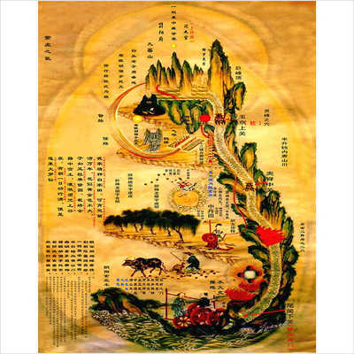 道家内经图修真图高清火候画像挂画皇帝内经图道修炼图真经图