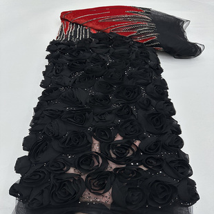 NEW新款lace片管珠亮片珠管绣面料婚纱礼服宴会服女装连衣裙面料