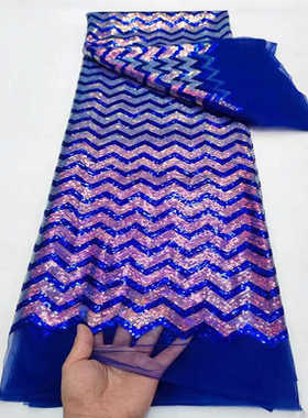 民族风毛线ALGC提花粗纺亮片小香风面料毛线提花外贸设计感布料