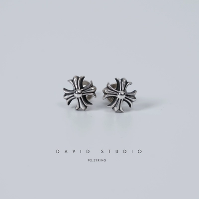 Chrome Hearts Cross Cut Out Earrings