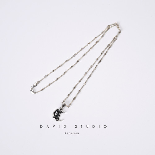 davidstudio925纯银c吊坠项链