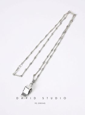 纯银MINI口哨网红款潮流项链