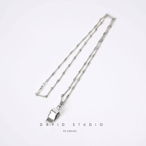 纯银MINI口哨网红款潮流项链