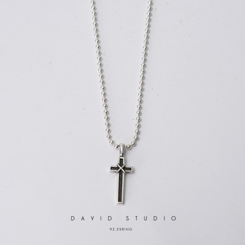 davidstudio925纯银十字架吊坠