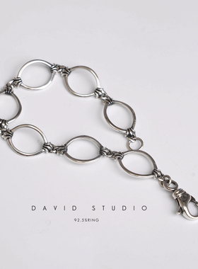 S925纯银情侣简约手链手环