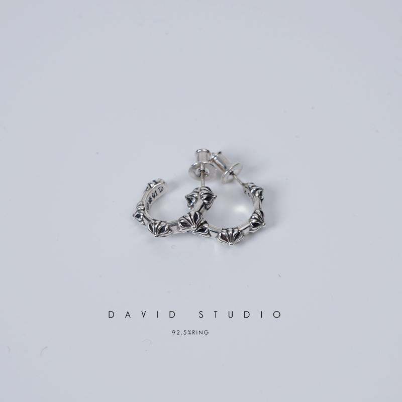 davidstudio925纯银罗志祥耳环