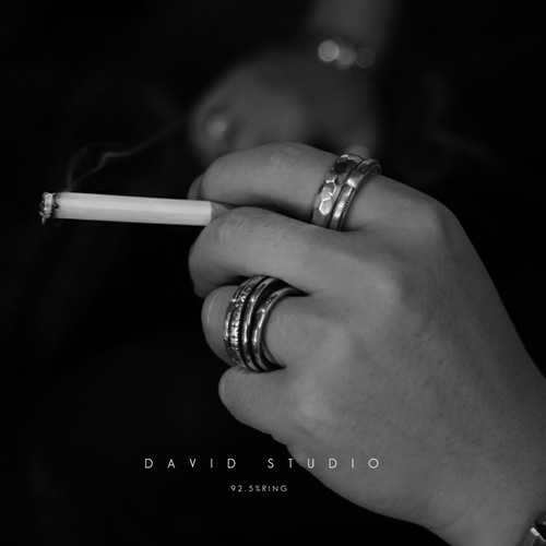 davidstudio925纯银弹簧戒指