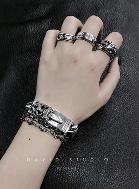 davids925纯银高逼格大宝剑手链