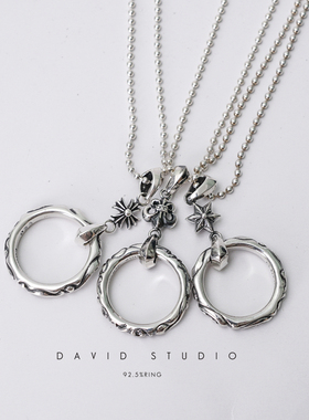 david全手工s925纯银墨镜项链