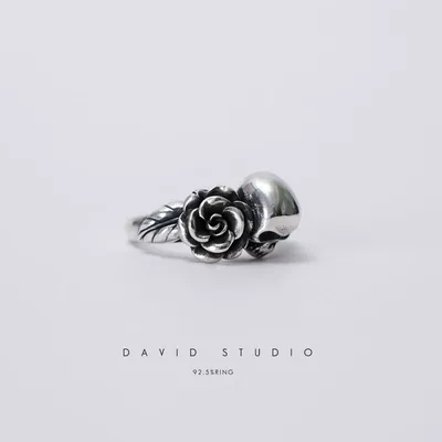 Werkstatt München Skull Rose Ring